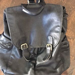 Authentic Coach Black Leather Backpack 🎒